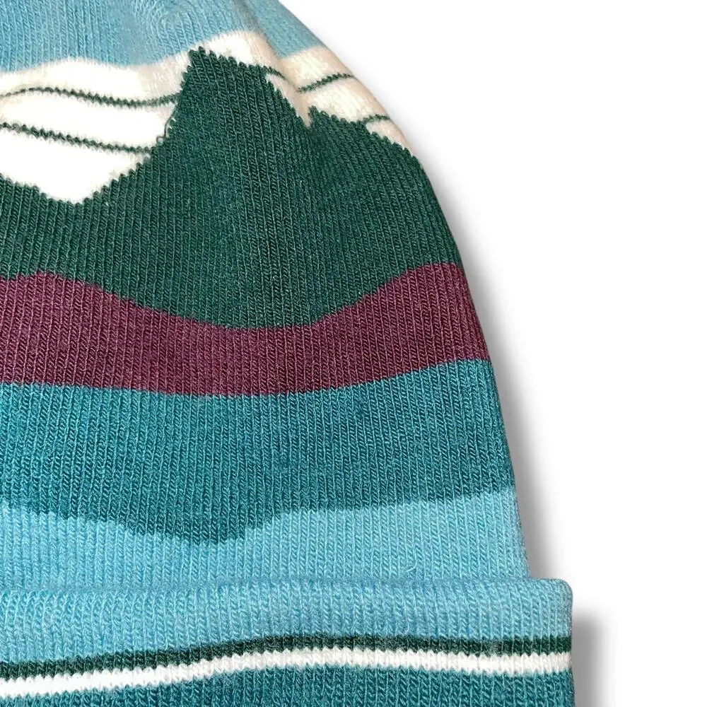 LL Bean Katahdin Beanie Hat Cuffed Adult Skullie Skyline Mountain Ski Snow Retro - Picture 11 of 13